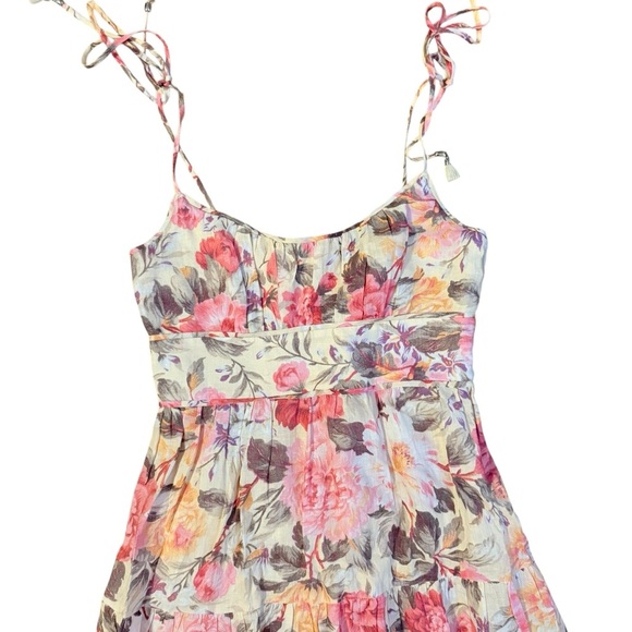 Zimmermann Floral Midi Dress Size 1 - Picture 2 of 7
